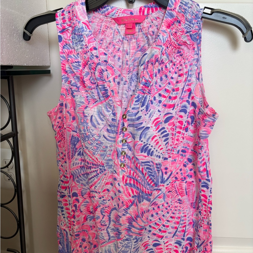 Lilly Pulitzer Pink and Purple Patterned Top